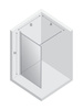NZ6 Kabina NEW MODUS WHITE walk-in U 90x200 szkło czyste 8mm Active Shield 2.0 - wzór ramka