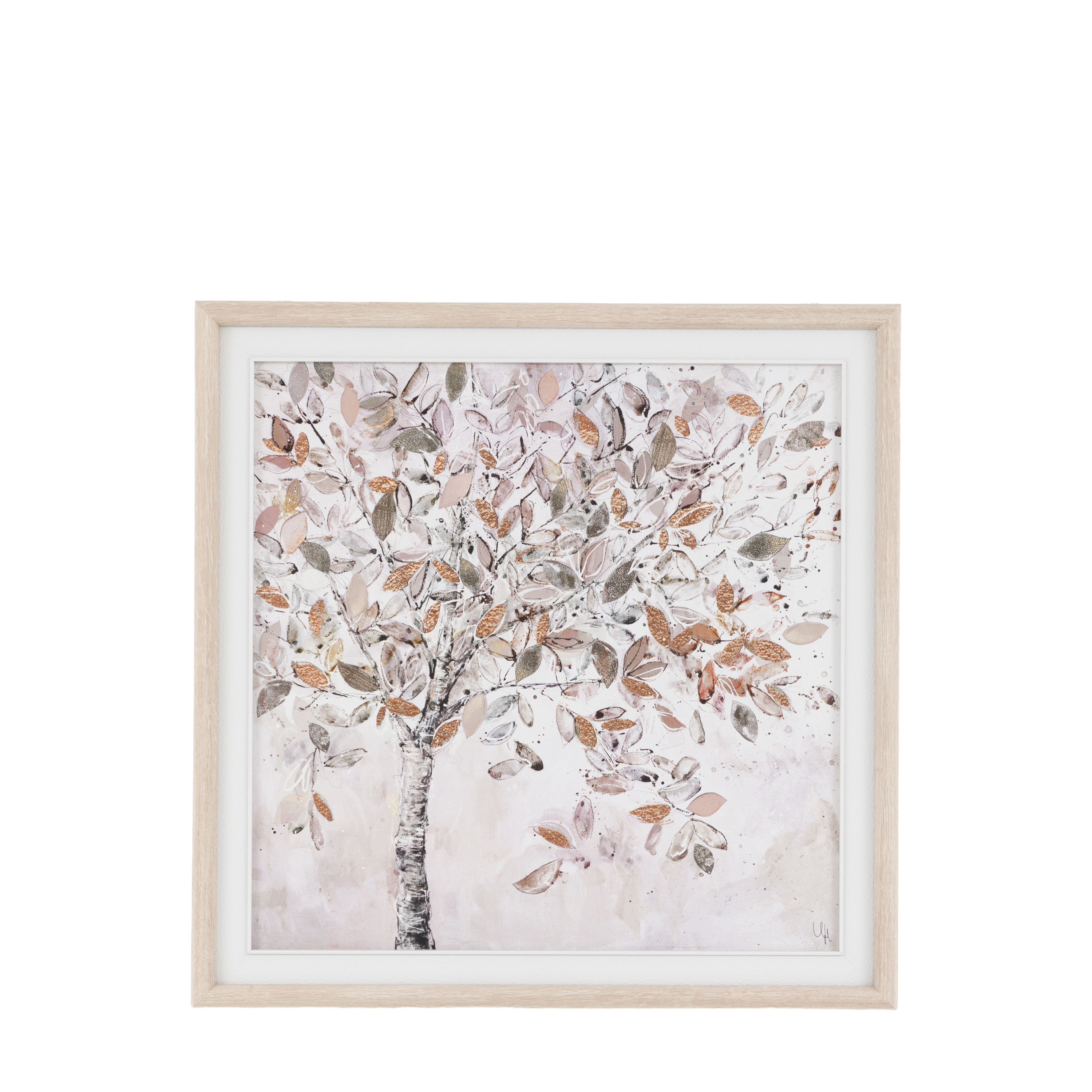 Obraz w ramie „Dreamweaver” – biały, 83 × 4 × 83 cm