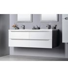 WAVE 150 zestaw łazienkowy, biała/dąb srebrnyr