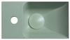 PICCOLINO umywalka betonowa, 30,8x17cm, bateria z lewej strony, zielony mat