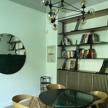 Lampa wisząca ASTRIFERO-15, 110cm -  transparentno czarna