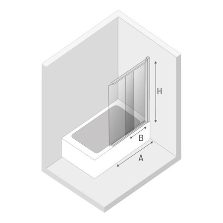 PARAWAN NAWANNOWY SENSI  U 100x150 CZYSTE 5mm ACTIVE SHIELD