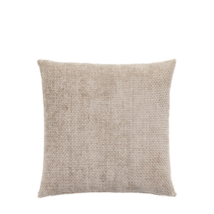 Basketweave Chenille Cushion Cream 2pk 450x450mm