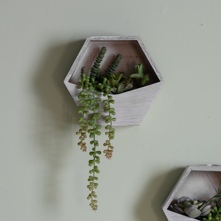 Wall Planter with Sedum Succulent mix H380mm