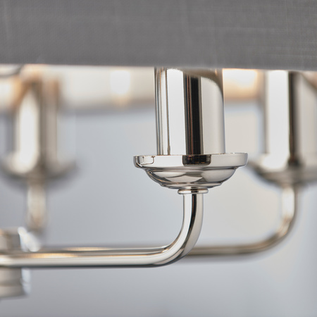 Highclere 6 Pendant Lght Nckl & Chrcoal 350-1200mm