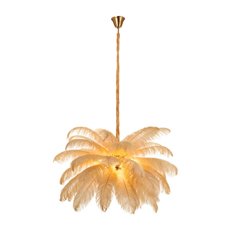 Lampa wisząca EMU 100 cm - pióra beżowe