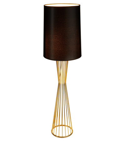 Lampa podłogowa FILO-1 czarno-złota, metalowa, E27, 145 cm