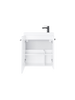 Szafka łazienkowa wisząca z umywalką 55 cm biały mat uchwyt gun metal NOOK 010-SU55-03+TR41366