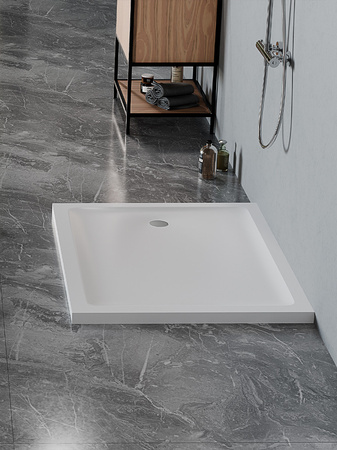 Brodzik MILD SATIN akrylowy prostokątny 110x70x4,5 biały