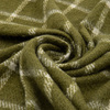 Poly Faux Mohair Check Throw Green 1300x1500mm