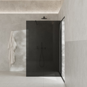 Ścianka prysznicowa COMO Wall - czarny / 130 cm / czarny