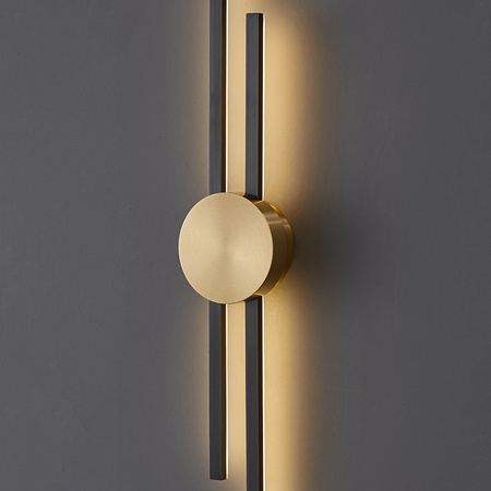 Lampa ścienna CENTRO 64 cm - LED, czarno mosiężny