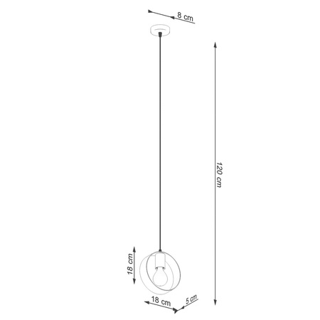 Lampa wisząca TITRAN 1 biała