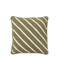 Hemsby Stripe Woven Cushion Olive 450x450mm