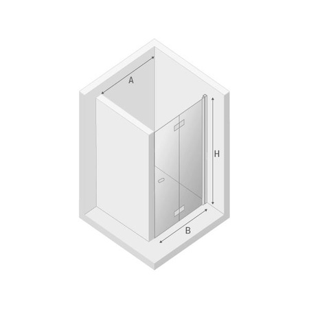 DRZWI WNĘKOWE NEW SOLEO  P 100x195 CZYSTE 6mm ACTIVE SHIELD