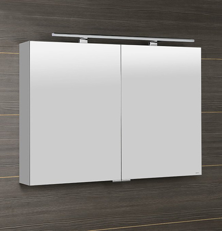 MIRRÓ szafka z lustrem, oświetlenie LED, 100x70x16cm, biała