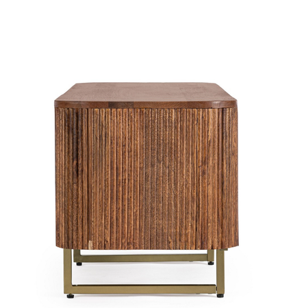 Szafka RTV Bizzotto VILAS 140 cm — 4 drzwi, drewno mango