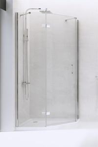 KABINA NEW AZURA ASYMETRYCZNA P 100x80x195 CZYSTE 6mm ACTIVE SHIELD