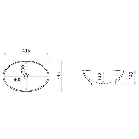 Umywalka nablatowa Zefir