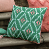 Aroha Geo Printed Cushion Green 450x450mm