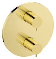 Rozeta maskująca podtynkowej baterii termostatycznej polerowany mosiądz pvd