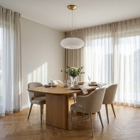 NOWOCZESNA LAMPA WISZĄCA BIAŁO-ZŁOTA BIANTE D38