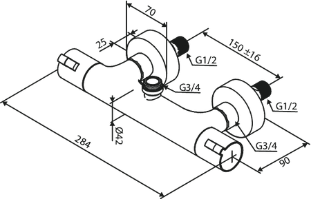 Thermixa Zero termostat prysznicowy chrom