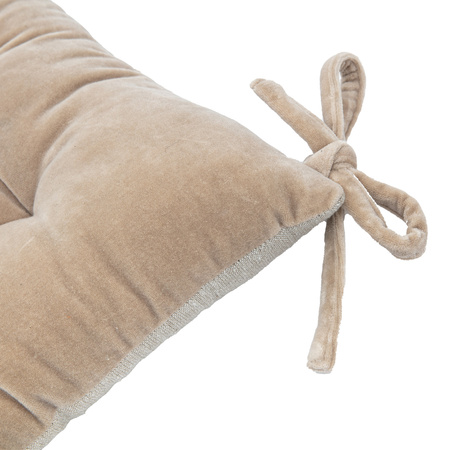Cotton Velvet Seatpad Natural 430x430mm