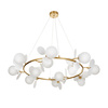 Lampa wisząca CHIC 105 cm - biało złota nowoczesna lampa do salonu