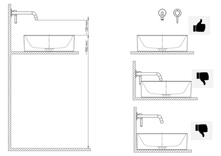 VERSI bateria umywalkowa podtynkowa, chrom