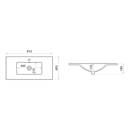 Umywalka meblowa Floryda 800