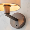 Daley Wall Light Bronze & Marble Faux Silk