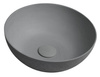 FORMIGO umywalka betonowa nablatowa, średnica 39cm, szary mat