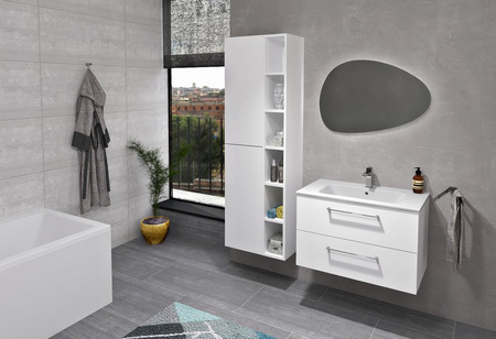 CIRASA szafka pod umywalkę 79,8x52x46cm, biały połysk