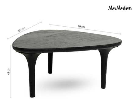 MaMaison stolik kawowy LAMINAR 86 czarny  / drewno