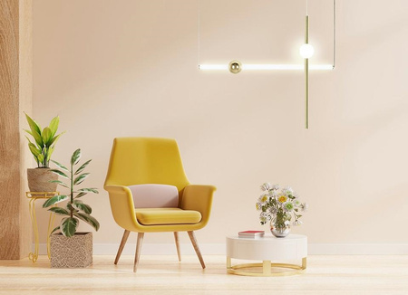 MOOSEE lampa wisząca LIBRA 90 IN  biała / złota