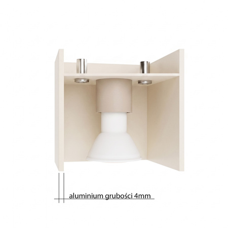 Plafon QUAD 1 taupe