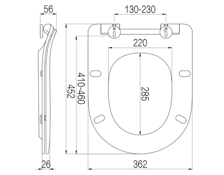 EDITA deska WC, SLIM, Soft Close, Easy Take, biały