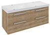THEIA Szafka umywalkowa 116x50x44,2cm, 4 szuflady, dąb Alabama