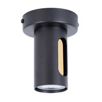 FLOW 1 plafon czarny/złoty