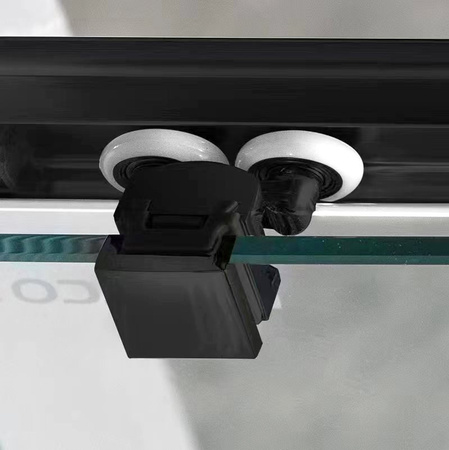 SIGMA SIMPLY BLACK kabina prysznicowa półokrągła 800x800mm, R550, szkło czyste