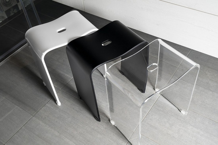 TRENDY taboret łazienkowy 40x48x27,5cm, biały