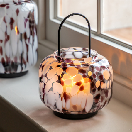 Confetti Candle Holder Brown 120x120x130mm