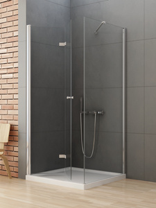 Kabina prysznicowa NEW SOLEO 1D kwadratowa L 70x75x195 szkło czyste 6mm Active Shield 2.0 - składane
