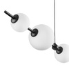 Lampa wisząca MILA 140 cm - LED, czarna z białymi kulami