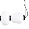 Lampa wisząca BRILLA-6, 125 cm - LED, czarny stelaż, nieregularne białe kule