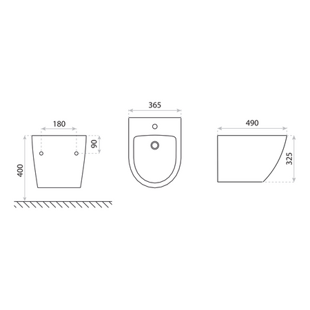 Bidet wiszący Sofi Gold Line