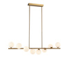 Lampa wisząca MOLECULA LONG 100 cm – biało-złota do salonu