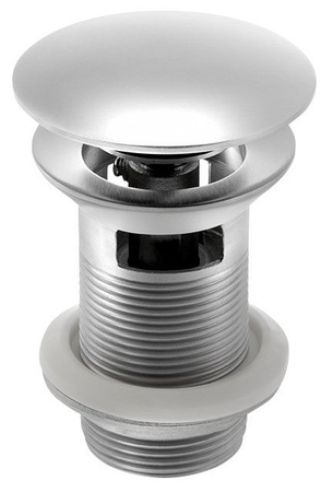 MINIMAL korek umywalkowy 5/4", klik-klak, duży grzybek, stal nierdzewna mat