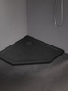 Brodzik MILD STONE akrylowy pięciokątny 90x90x4,5 czarny